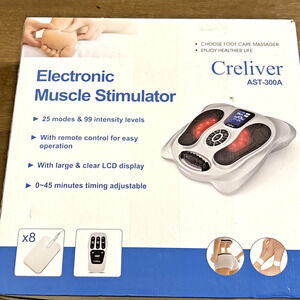 CRELIVER Foot Circulation EMS & TENS Foot Nerve Muscle Massager, Missing Remote